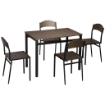 Il numero 1 del risparmio-SET DA PRANZO DA 5 PEZZI CON 1 TAVOLO RETTANGOLARE  100X63X76.5 CM E 4 SEDIE