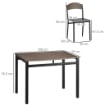 SET DA PRANZO DA 5 PEZZI CON 1 TAVOLO RETTANGOLARE 100X63X76.5 CM E 4 SEDIE