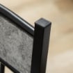 SET TAVOLO E SEDIE 5PZ, TAVOLO DA PRANZO RETTANGOLARE E 4 SEDIE GRIGIO E NERO