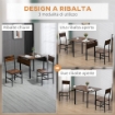 SET TAVOLO DA PRANZO PIEGHEVOLE E 2 SEDIE MODERNE