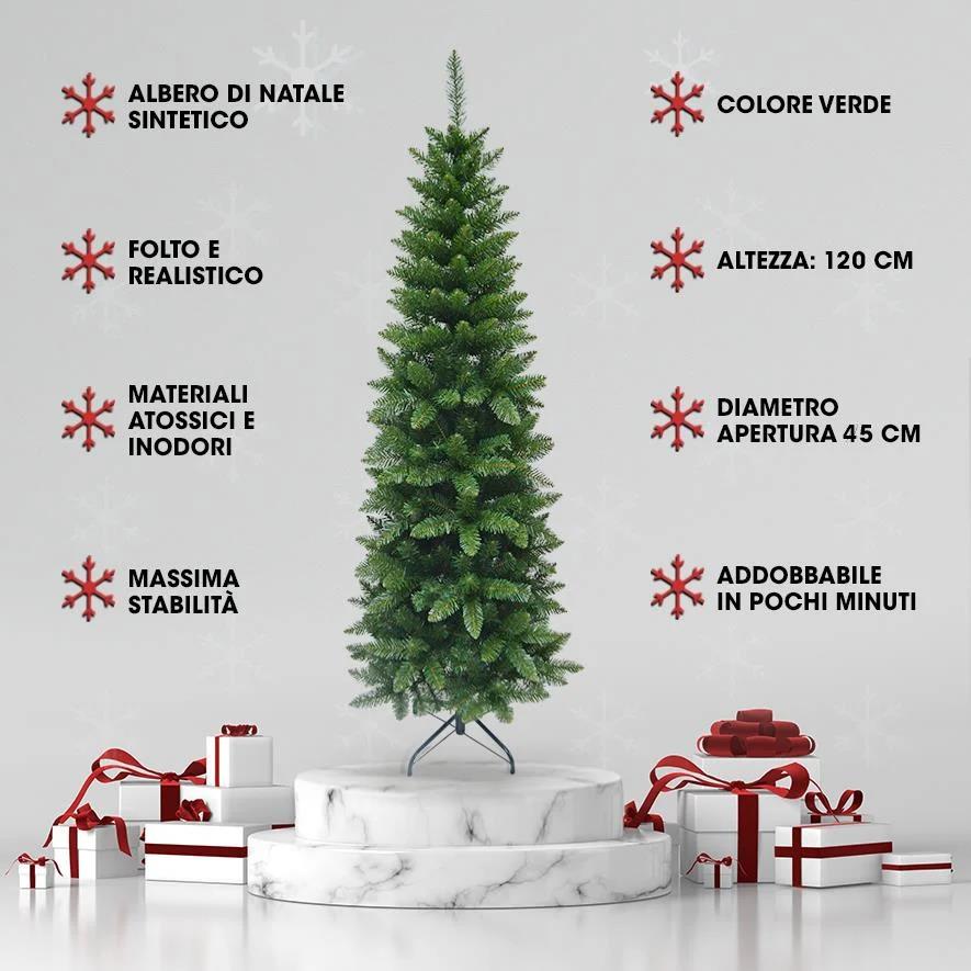 RELAX4LIFE Set Di 3 Alberi Di Natale 90/120/150cm, Albero Di