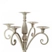 PIANTANA A CANDELABRO CON 5LUCI 37X37X15 CM IN METALLO BIANCO SHABBY