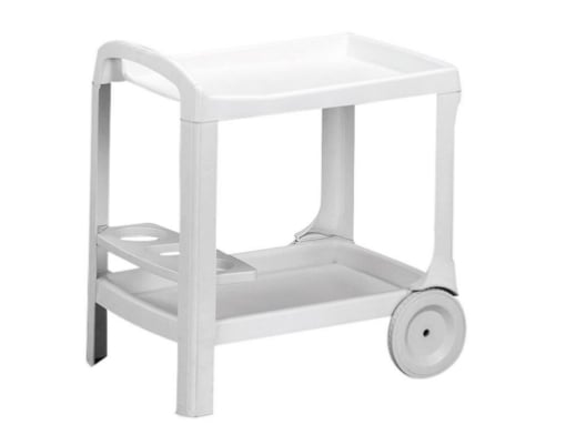 MAURY'S CARRELLO IN RESINA PORTA VIVANDE BOTTIGLIE ASTRO BIANCO 53 X 74 X 73 CM