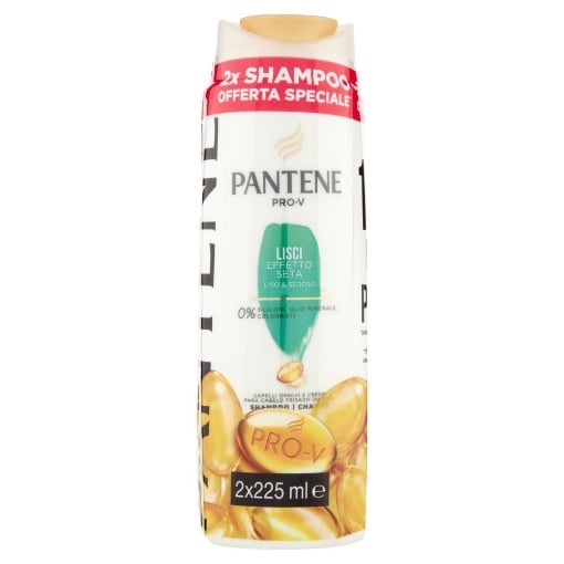 SHAMPOO PANTENE BIPACCO 3IN1 IN FORMATO DA 225 ML LISCI EFFETTO SETA