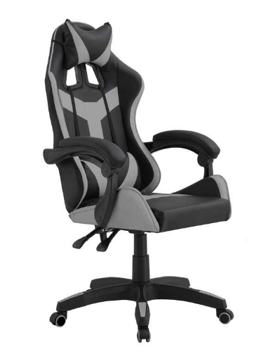 Il numero 1 del risparmio-BERLINO SEDIA GAMING 65 X 63 X 115-125 CM GRIGIO  E NERO USATO COME NUOVO