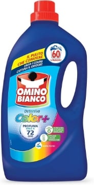 OMINO BIANCO DETERSIVO LIQUIDO DA 2,4 LT E 60LAVAGGI LINEA COLOR+