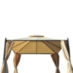 GAZEBO DA GIARDINO IMPERMEABILE 3 X 3M CON 4 PANNELLI LATERALI BEIGE