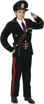 COSTUME CARNEVALE CARABINIERE BAMBINO 9 - 11 ANNI 130 CM