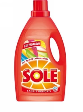 SOLE DETERSIVO BUCATO LAVATRICE LANA E DELICATI 1LT COLORI