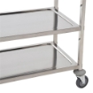 CARELLO CUCINA CARRELLO PORTAVIVANDE CON RUOTE SCAFFALE CUCINA 3 RIPIANI IN ACCIAIO INOX 85X45X90CM