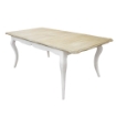 TAVOLO CROSS ALLUNGABILE 160/200 X 100X H75 CM LEGNO NATURALE E BIANCO