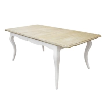 TAVOLO CROSS ALLUNGABILE 160/200 X 100X H75 CM LEGNO NATURALE E BIANCO