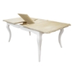 TAVOLO CROSS ALLUNGABILE 160/200 X 100X H75 CM LEGNO NATURALE E BIANCO