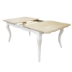 TAVOLO CROSS ALLUNGABILE 160/200 X 100X H75 CM LEGNO NATURALE E BIANCO