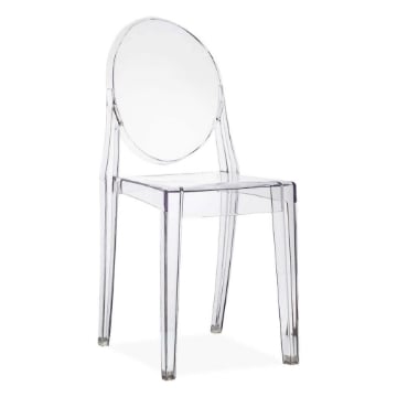 SEDIA LOUVRE TRASPARENTE 49 X 36 X H90 CM