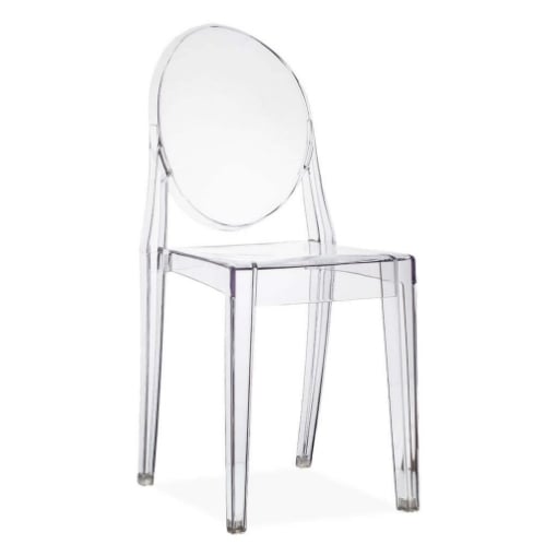 SEDIA LOUVRE TRASPARENTE 49 X 36 X H90 CM