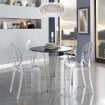SEDIA LOUVRE TRASPARENTE 49 X 36 X H90 CM
