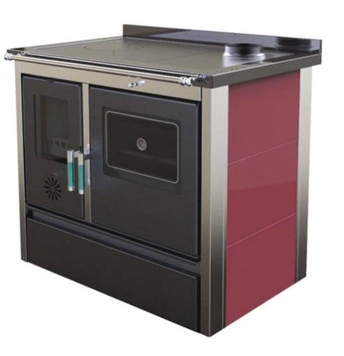 CUCINE STUFE PRESTIGE COLORE NERO-ROSSO 92 X 65 X H85 CM