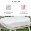 SET POLTRONCINE DA GIARDINO INTRECCIATE IN PE RATTAN CON TAVOLINO BIANCO CREMA
