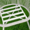 SET POLTRONCINE DA GIARDINO INTRECCIATE IN PE RATTAN CON TAVOLINO BIANCO CREMA