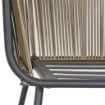 SET 2 POLTRONCINE CON TAVOLINO DA ESTERNO IN PE RATTAN CACHI E GRIGIO