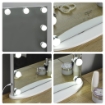 SPECCHIO DA TAVOLO PER TRUCCO E MAKE UP CON 12 LUCI A LED DIMMERABILI E INTERRUTTORE TOUCH