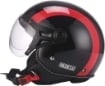 CASCO SPARCO SP501 DEMI-JET NERO E ROSSO MISURA S