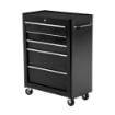 CARRELLO CASSETTIERA PORTA UTENSILI PER OFFICINA, NERO, 61.5X33X85CM