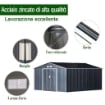 CAPANNO PER ATTREZZI IN ACCIAIO ZINCATO CON VERNICE PROTETTIVA IMPERMEABILE ANTIRUGGINE  3.4 X 3.82 X 2 M
