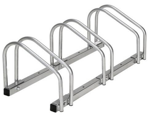 RASTRELLIERA PORTABICI 3 POSTI 73X30X20 IN ACCIAIO