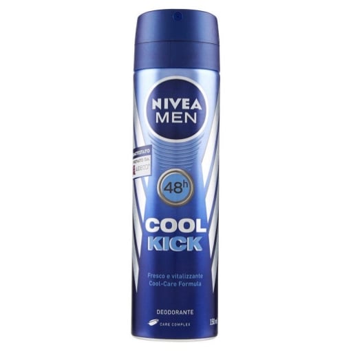 NIVEA MEN DEODORANTE SPRAY UOMO COOL KICK EXTRA FRESCHEZZA A LUNGO 150 ML