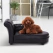 DIVANETTI PER CANI CHAISE LONGUE OTTOMANA PER ANIMALI, NERO, 82.5X45X41.5CM