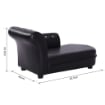 DIVANETTI PER CANI CHAISE LONGUE OTTOMANA PER ANIMALI, NERO, 82.5X45X41.5CM