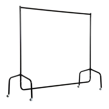 STENDER RELLA PORTA ABITI CON 4 ROTELLE IN FERRO, 150X60X150CM