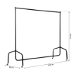 STENDER RELLA PORTA ABITI CON 4 ROTELLE IN FERRO, 150X60X150CM