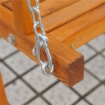 DONDOLO DA GIARDINO 3 POSTI CON BALDACCHINO IN LEGNO 200 X 130 X 185 CM