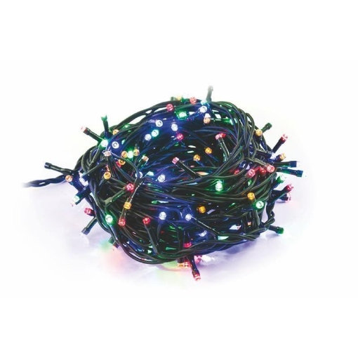 XMAS FILO LED 180 MULTICOLOR PER USO ESTERNO/INTERNO 8 GIOCHI DI LUCE