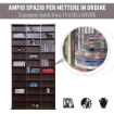 LIBRERIA DA MURO IN LEGNO, MARRONE, 195X102X23.5CM