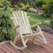 SEDIA A DONDOLO DA GIARDINO STILE ADIRONDACK IN LEGNO 66 X 96 X 98 CM