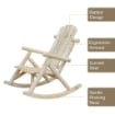 SEDIA A DONDOLO DA GIARDINO STILE ADIRONDACK IN LEGNO 66 X 96 X 98 CM