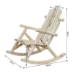 SEDIA A DONDOLO DA GIARDINO STILE ADIRONDACK IN LEGNO 66 X 96 X 98 CM