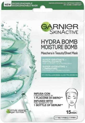 GARNIER SKIN ACTIVE MASCHERA IN TESSUTO ALL' ALOE IDRATANTRE E RIVITALIZZANTE