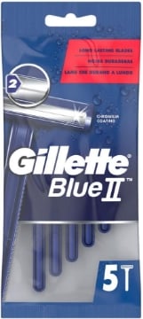 GILLETTE BLU II LAMETTE BARBA MONOUSO 2 LAME 5 PZ