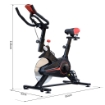 CYCLETTE PER ALLENAMENTO AEROBICO CON DISPLAY LCD, NERO E ROSSO