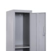 ARMADIETTO GUARDAROBA IN ACCIAIO 4 RIPIANI 2 PORTE CON CHIUSURA DI SICUREZZA GRIGIO 38X46X180CM