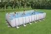 PISCINA POWER STEEL FRAME RETT.     732X366X132, CAP. 30.045 LT.