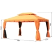 GAZEBO DI LUSSO TENDONE DA GIARDINO CON TETTOIA IDROREPELLENTE 3X4M