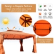GAZEBO DI LUSSO TENDONE DA GIARDINO CON TETTOIA IDROREPELLENTE 3X4M