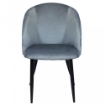 POLTRONA YASMINA IN VELLUTO 50 X 50 X 76 CM GRIGIO CHIARO OKX
