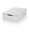 CASSETTO BIANCO PORTAOGGETTI  IN LEGNO CON DIVISORI 22X32X10 CM OKX